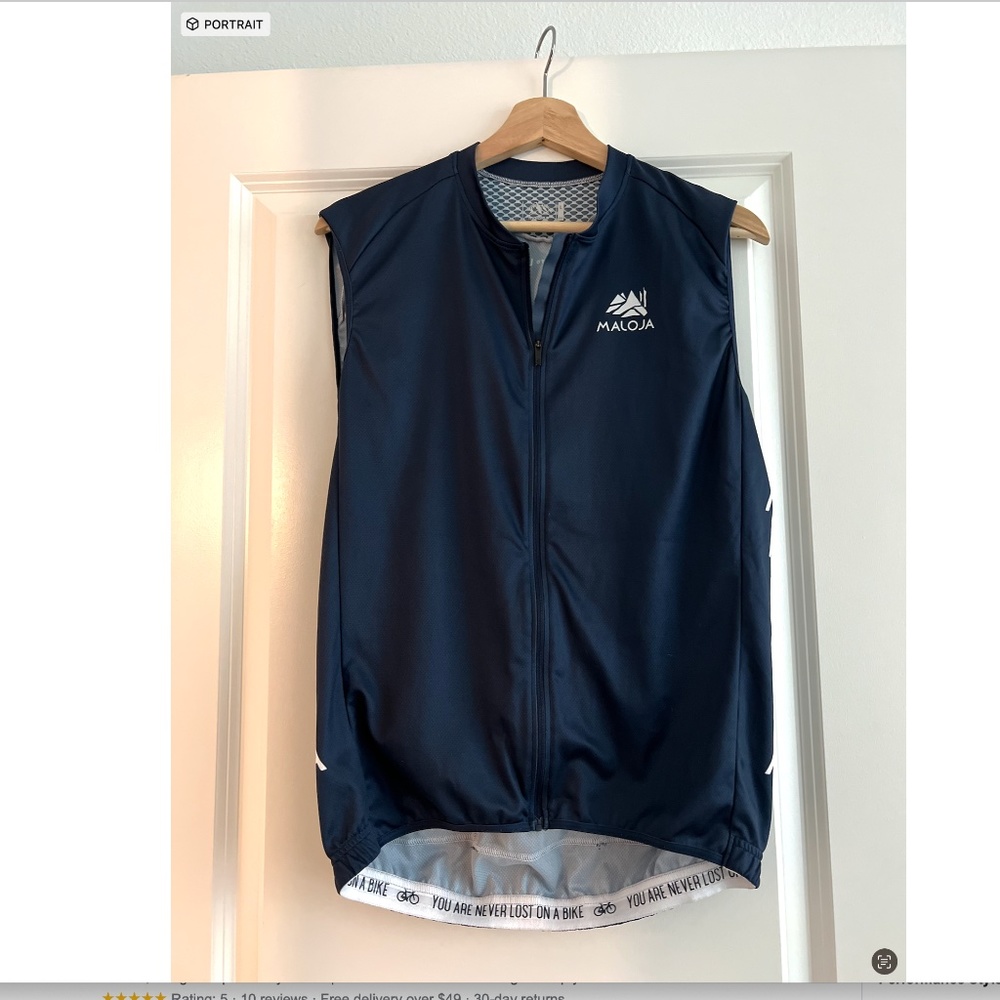 Mens Sleeveless Cycling Jersey Large